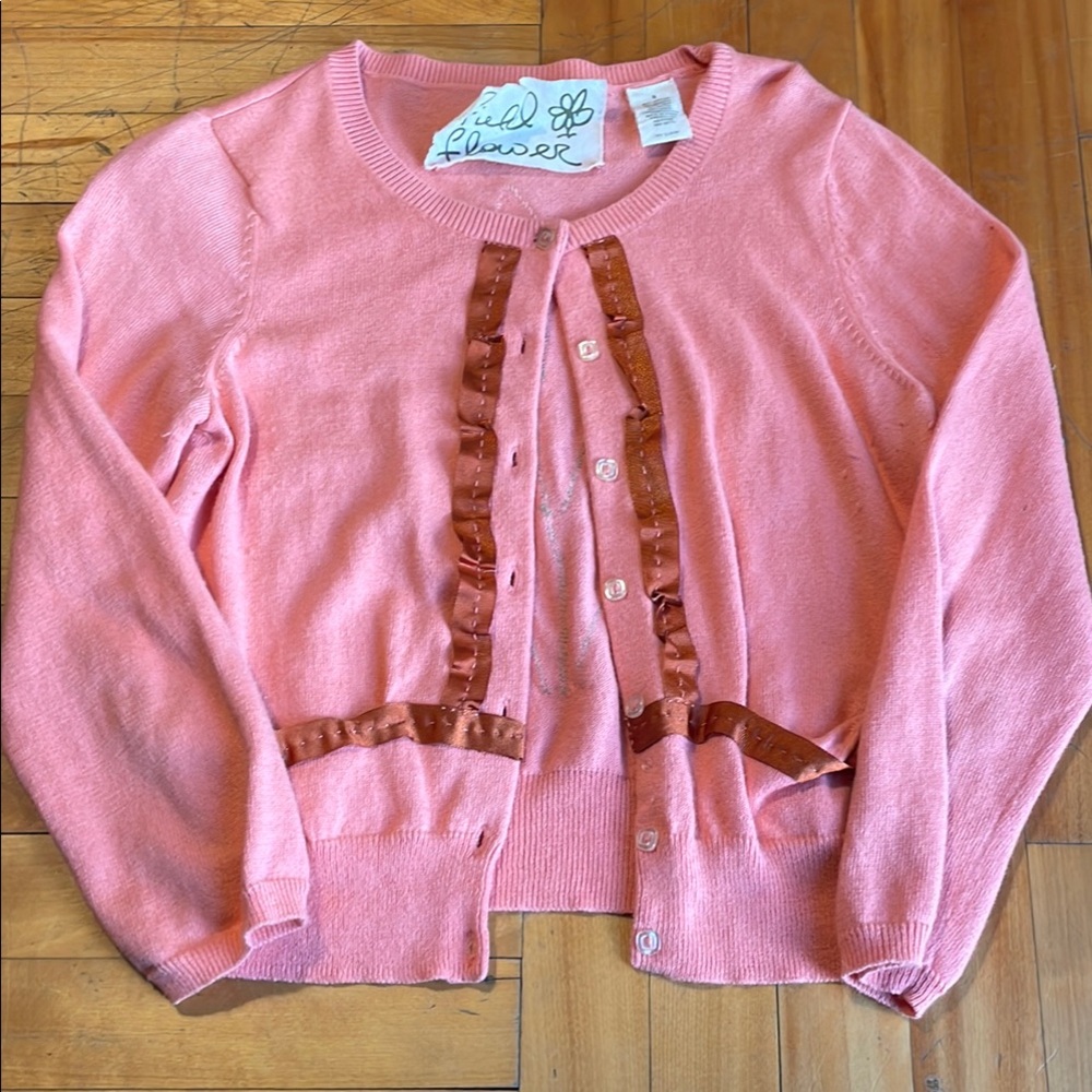 Anthropologie Pink Cardigan Sweater